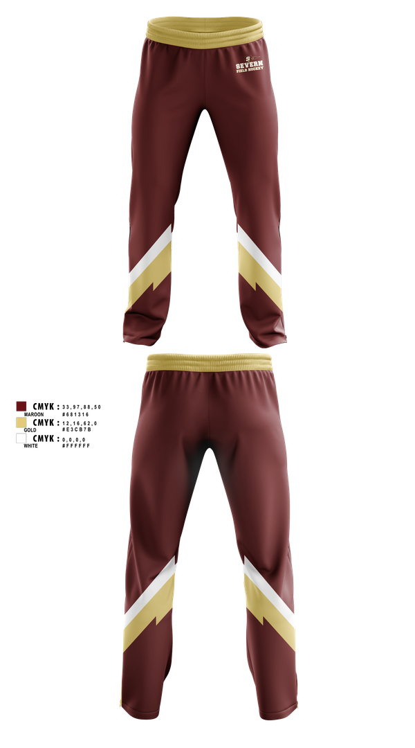 Sweatpants, Severn School Field Hockey, Field Hockey, Teamtime, Team time, sublimation, custom sports apparel, team uniforms, spirit wear, spiritwear, sports uniforms, custom shirts, team store, custom team store, fundraiser sports, apparel fundraiser