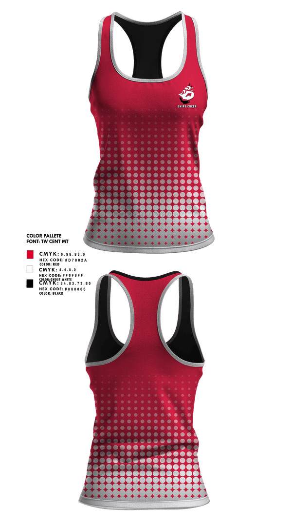 Tank Top, Ships Cheer, Cheer, Teamtime, Team time, sublimation, custom sports apparel, team uniforms, spirit wear, spiritwear, sports uniforms, custom shirts, team store, custom team store, fundraiser sports, apparel fundraiser