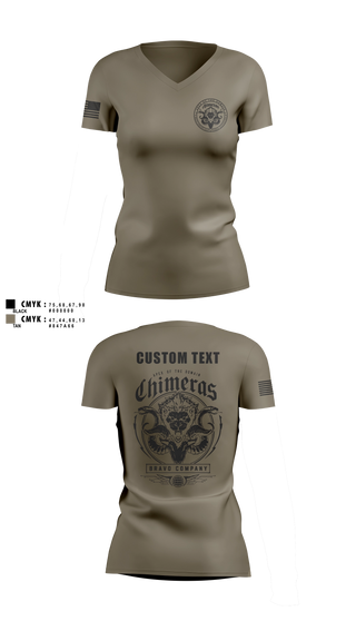 Womens Short Sleeve Vneck Shirt, Bravo Company, 401st Cyber Battalion, Army, Teamtime, Team time, sublimation, custom sports apparel, team uniforms, spirit wear, spiritwear, sports uniforms, custom shirts, team store, custom team store, fundraiser sports, apparel fundraiser