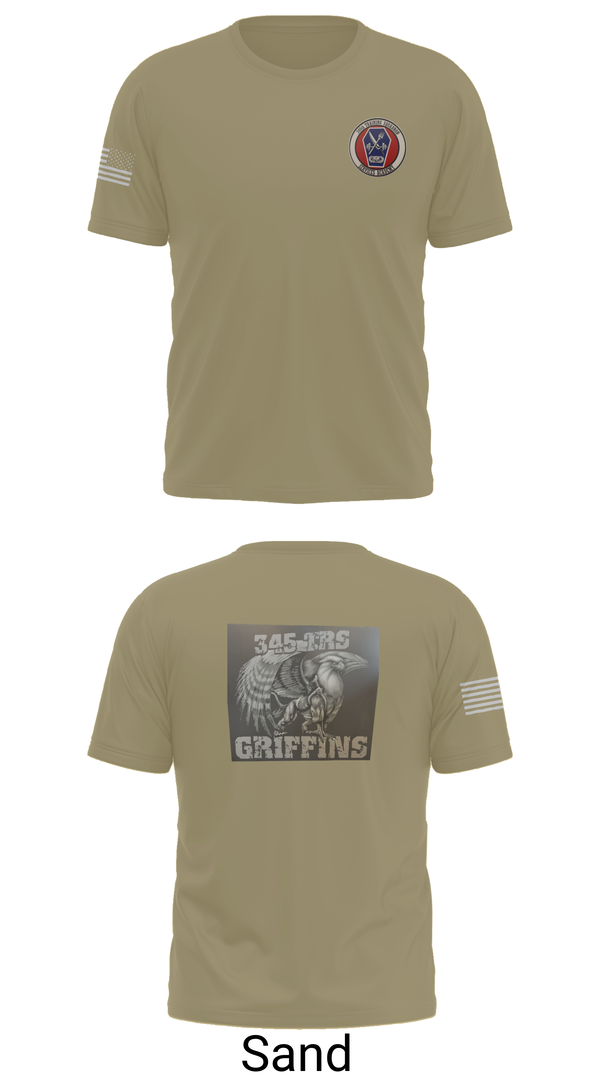 Old School Cotton Feel Shirt, 345th TRS, , Teamtime, Team time, sublimation, custom sports apparel, team uniforms, spirit wear, spiritwear, sports uniforms, custom shirts, team store, custom team store, fundraiser sports, apparel fundraiser