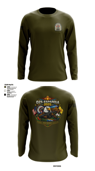 Long Sleeve Performance Shirt, OZS-Española, National Guard, Teamtime, Team time, sublimation, custom sports apparel, team uniforms, spirit wear, spiritwear, sports uniforms, custom shirts, team store, custom team store, fundraiser sports, apparel fundraiser