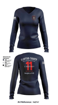 Clayton County Fire Company 11 85782826 Women's Long Sleeve V-neck Shirt - 1