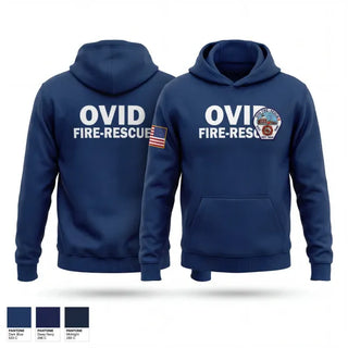 Hoodie, Ovid Fire Dept, Fire Department, Teamtime, Team time, sublimation, custom sports apparel, team uniforms, spirit wear, spiritwear, sports uniforms, custom shirts, team store, custom team store, fundraiser sports, apparel fundraiser