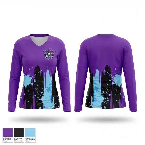 Womens Long Sleeve Vneck Shirt, Prodigy, Wrestling, Teamtime, Team time, sublimation, custom sports apparel, team uniforms, spirit wear, spiritwear, sports uniforms, custom shirts, team store, custom team store, fundraiser sports, apparel fundraiser