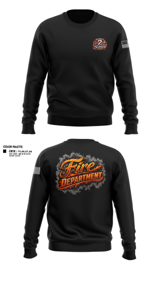 Crew Neck Sweatshirt, Sibley District 2, Fire Department, Teamtime, Team time, sublimation, custom sports apparel, team uniforms, spirit wear, spiritwear, sports uniforms, custom shirts, team store, custom team store, fundraiser sports, apparel fundraiser