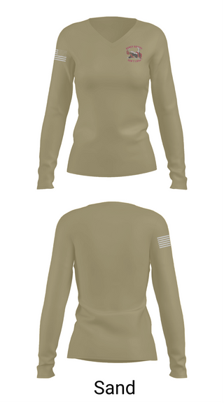 Womens Long Sleeve Vneck Shirt, B co 236th BEB, 30th ABCT, , Teamtime, Team time, sublimation, custom sports apparel, team uniforms, spirit wear, spiritwear, sports uniforms, custom shirts, team store, custom team store, fundraiser sports, apparel fundraiser
