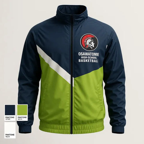 Windbreaker, Osawatomie High School Basketball, Women's Basketball, Teamtime, Team time, sublimation, custom sports apparel, team uniforms, spirit wear, spiritwear, sports uniforms, custom shirts, team store, custom team store, fundraiser sports, apparel fundraiser