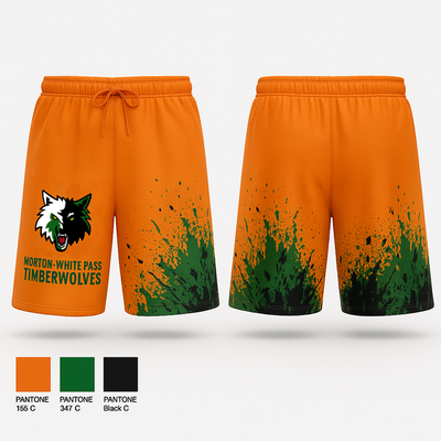 Morton-White Pass Timberwolves Athletic Shorts With Pockets - 2