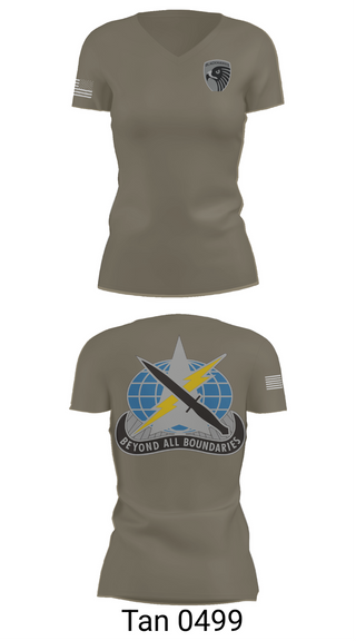 Womens Short Sleeve Vneck Shirt, 743rd MI BN, , Teamtime, Team time, sublimation, custom sports apparel, team uniforms, spirit wear, spiritwear, sports uniforms, custom shirts, team store, custom team store, fundraiser sports, apparel fundraiser