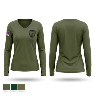 Womens Long Sleeve Vneck Shirt, HOWARD COUNTY S.E.R.T., Police, Teamtime, Team time, sublimation, custom sports apparel, team uniforms, spirit wear, spiritwear, sports uniforms, custom shirts, team store, custom team store, fundraiser sports, apparel fundraiser