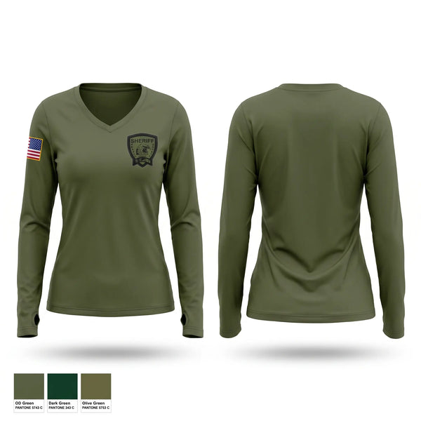 Womens Long Sleeve Vneck Shirt, HOWARD COUNTY S.E.R.T., Police, Teamtime, Team time, sublimation, custom sports apparel, team uniforms, spirit wear, spiritwear, sports uniforms, custom shirts, team store, custom team store, fundraiser sports, apparel fundraiser