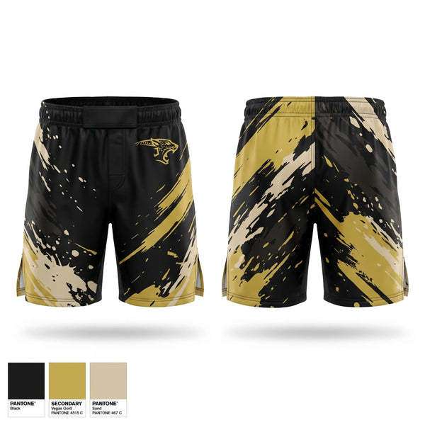 Fight Shorts, Buda Johnson Jaguars Wrestling, Wrestling, Teamtime, Team time, sublimation, custom sports apparel, team uniforms, spirit wear, spiritwear, sports uniforms, custom shirts, team store, custom team store, fundraiser sports, apparel fundraiser