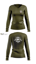 Fort Peck Tribal Fish & Game Women's Long Sleeve V-neck Shirt - 5