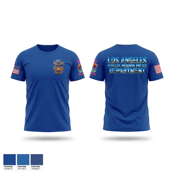 Old School Cotton Feel Shirt, Federal Reserve Police DTLA, Police, Teamtime, Team time, sublimation, custom sports apparel, team uniforms, spirit wear, spiritwear, sports uniforms, custom shirts, team store, custom team store, fundraiser sports, apparel fundraiser