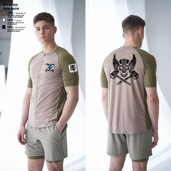 Short Sleeve Performance Shirt, Crusher Company 1-28 Infantry Regiment, Army, Teamtime, Team time, sublimation, custom sports apparel, team uniforms, spirit wear, spiritwear, sports uniforms, custom shirts, team store, custom team store, fundraiser sports, apparel fundraiser
