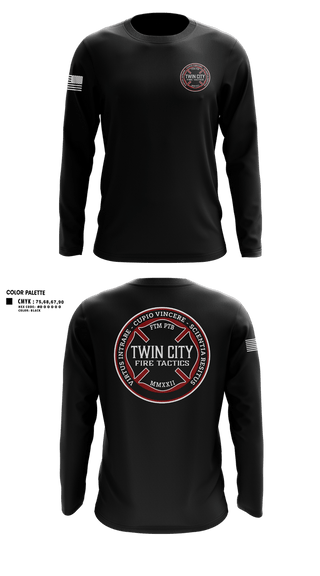 Long Sleeve Performance Shirt, Twin City Fire Tactics, Fire Department, Teamtime, Team time, sublimation, custom sports apparel, team uniforms, spirit wear, spiritwear, sports uniforms, custom shirts, team store, custom team store, fundraiser sports, apparel fundraiser