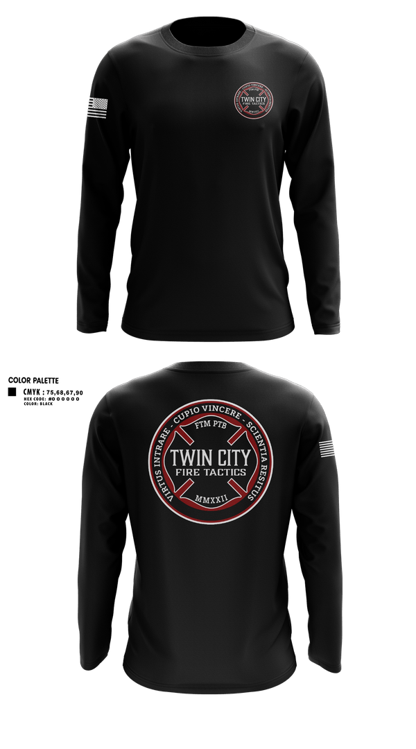 Long Sleeve Performance Shirt, Twin City Fire Tactics, Fire Department, Teamtime, Team time, sublimation, custom sports apparel, team uniforms, spirit wear, spiritwear, sports uniforms, custom shirts, team store, custom team store, fundraiser sports, apparel fundraiser