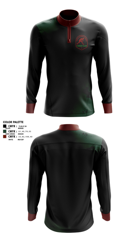 Quarter Zip Jacket, Pg Combat club, Wrestling, Teamtime, Team time, sublimation, custom sports apparel, team uniforms, spirit wear, spiritwear, sports uniforms, custom shirts, team store, custom team store, fundraiser sports, apparel fundraiser