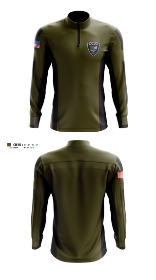 Quarter Zip Jacket, Orrville Police Department, Police, Teamtime, Team time, sublimation, custom sports apparel, team uniforms, spirit wear, spiritwear, sports uniforms, custom shirts, team store, custom team store, fundraiser sports, apparel fundraiser