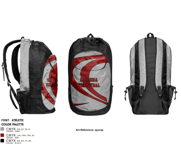 Gear Bag, Savanna, Men's Volleyball, Teamtime, Team time, sublimation, custom sports apparel, team uniforms, spirit wear, spiritwear, sports uniforms, custom shirts, team store, custom team store, fundraiser sports, apparel fundraiser