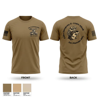 Old School Cotton Feel Shirt, Echo Company 2-104th GSAB, National Guard, Teamtime, Team time, sublimation, custom sports apparel, team uniforms, spirit wear, spiritwear, sports uniforms, custom shirts, team store, custom team store, fundraiser sports, apparel fundraiser