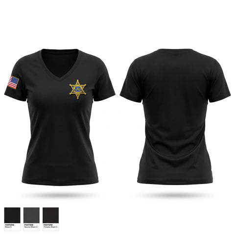 Womens Short Sleeve Vneck Shirt, Schuyler County Sheriff’s Office, Police, Teamtime, Team time, sublimation, custom sports apparel, team uniforms, spirit wear, spiritwear, sports uniforms, custom shirts, team store, custom team store, fundraiser sports, apparel fundraiser