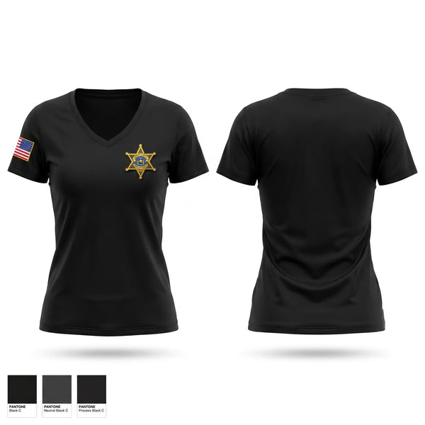 Womens Short Sleeve Vneck Shirt, Schuyler County Sheriff’s Office, Police, Teamtime, Team time, sublimation, custom sports apparel, team uniforms, spirit wear, spiritwear, sports uniforms, custom shirts, team store, custom team store, fundraiser sports, apparel fundraiser
