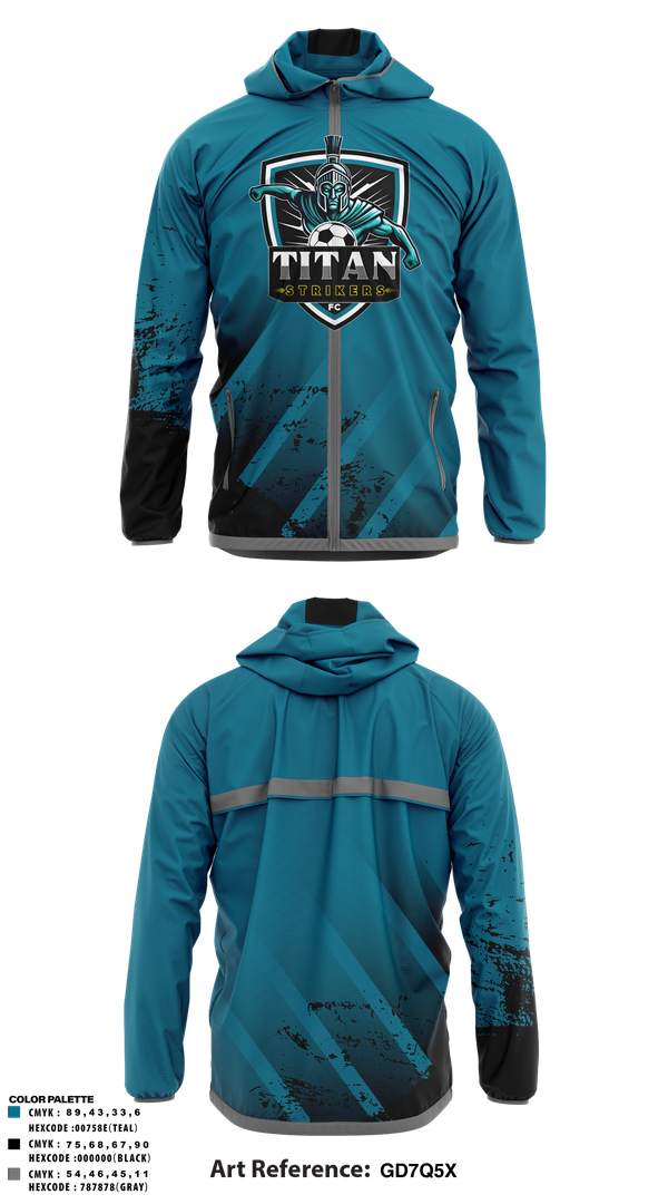 Windbreaker, Titan Strikers FC, Men's Soccer, Teamtime, Team time, sublimation, custom sports apparel, team uniforms, spirit wear, spiritwear, sports uniforms, custom shirts, team store, custom team store, fundraiser sports, apparel fundraiser