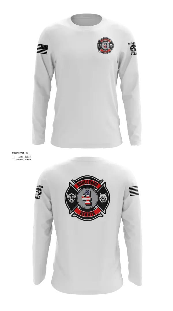 Long Sleeve Performance Shirt, Gallatin Fire Department Station 4, Fire Department, Teamtime, Team time, sublimation, custom sports apparel, team uniforms, spirit wear, spiritwear, sports uniforms, custom shirts, team store, custom team store, fundraiser sports, apparel fundraiser