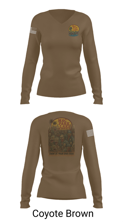 MACARTHUR PARK UNIT 16981211 Women's Long Sleeve V-neck Shirt - 16
