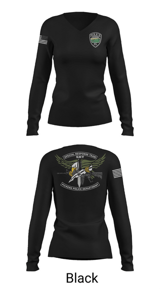 Womens Long Sleeve Vneck Shirt, Pickens Police Department Special Response Team, Police, Teamtime, Team time, sublimation, custom sports apparel, team uniforms, spirit wear, spiritwear, sports uniforms, custom shirts, team store, custom team store, fundraiser sports, apparel fundraiser