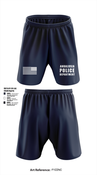 Athletic Shorts With Pockets, Andalusia Police Department, Police, Teamtime, Team time, sublimation, custom sports apparel, team uniforms, spirit wear, spiritwear, sports uniforms, custom shirts, team store, custom team store, fundraiser sports, apparel fundraiser