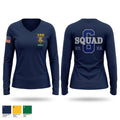 Van Fire Department Women's Long Sleeve V-neck Shirt - 1
