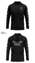 Papillion Police Department 67214672 Long Sleeve Performance Shirt with hood - 105