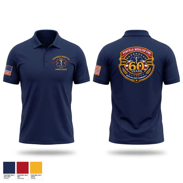 Short Sleeve Performance Polo, Penfield Webster EMS, EMS/EMT, Teamtime, Team time, sublimation, custom sports apparel, team uniforms, spirit wear, spiritwear, sports uniforms, custom shirts, team store, custom team store, fundraiser sports, apparel fundraiser