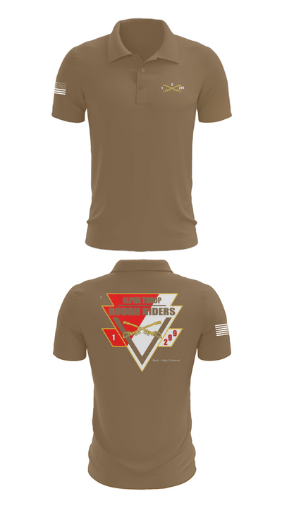 A Troop, 1st squadron-299th Calvary Regiment 70291790 Short Sleeve Performance Polo - 7