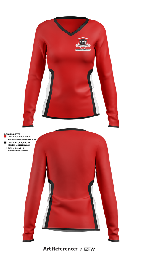 Womens Long Sleeve Vneck Shirt, Positive Trash Talk, Women's Basketball, Teamtime, Team time, sublimation, custom sports apparel, team uniforms, spirit wear, spiritwear, sports uniforms, custom shirts, team store, custom team store, fundraiser sports, apparel fundraiser