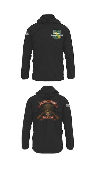 Windbreaker, Cutthroat Company 1-63 AR, Army, Teamtime, Team time, sublimation, custom sports apparel, team uniforms, spirit wear, spiritwear, sports uniforms, custom shirts, team store, custom team store, fundraiser sports, apparel fundraiser