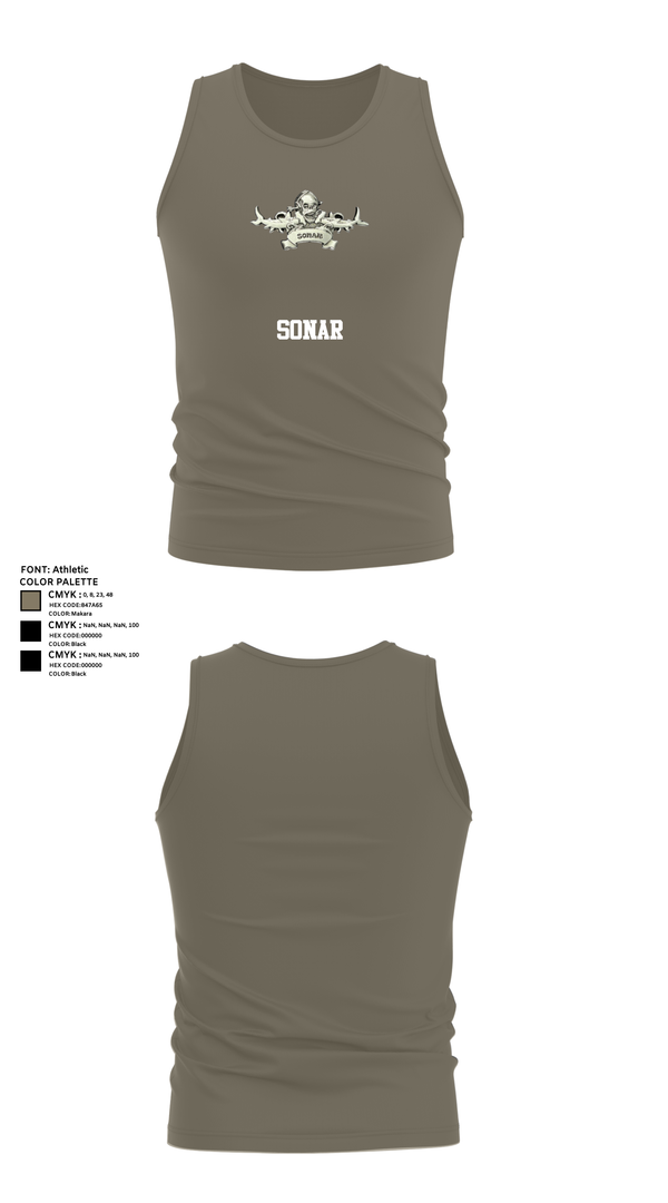 Tank Top, Sonar, Navy, Teamtime, Team time, sublimation, custom sports apparel, team uniforms, spirit wear, spiritwear, sports uniforms, custom shirts, team store, custom team store, fundraiser sports, apparel fundraiser