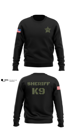Crew Neck Sweatshirt, BCSO K9 UNIT, Police, Teamtime, Team time, sublimation, custom sports apparel, team uniforms, spirit wear, spiritwear, sports uniforms, custom shirts, team store, custom team store, fundraiser sports, apparel fundraiser