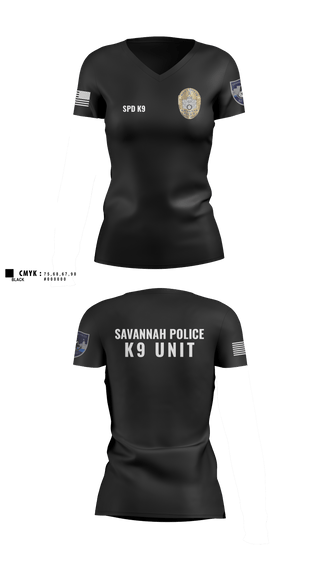 Womens Short Sleeve Vneck Shirt, SPD K9, Police, Teamtime, Team time, sublimation, custom sports apparel, team uniforms, spirit wear, spiritwear, sports uniforms, custom shirts, team store, custom team store, fundraiser sports, apparel fundraiser