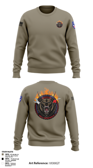Crew Neck Sweatshirt, E co 1/25, Army, Teamtime, Team time, sublimation, custom sports apparel, team uniforms, spirit wear, spiritwear, sports uniforms, custom shirts, team store, custom team store, fundraiser sports, apparel fundraiser