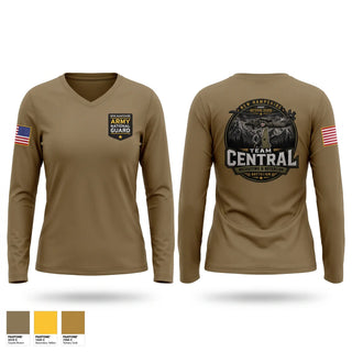 Womens Long Sleeve Vneck Shirt, NH RRB, Army, Teamtime, Team time, sublimation, custom sports apparel, team uniforms, spirit wear, spiritwear, sports uniforms, custom shirts, team store, custom team store, fundraiser sports, apparel fundraiser