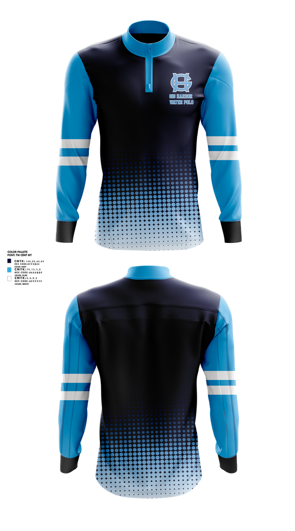 Quarter Zip Jacket, Gig Harbor Water Polo, Water Polo, Teamtime, Team time, sublimation, custom sports apparel, team uniforms, spirit wear, spiritwear, sports uniforms, custom shirts, team store, custom team store, fundraiser sports, apparel fundraiser