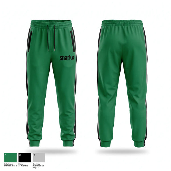 Sweatpants, Sharks, Men's Soccer, Teamtime, Team time, sublimation, custom sports apparel, team uniforms, spirit wear, spiritwear, sports uniforms, custom shirts, team store, custom team store, fundraiser sports, apparel fundraiser
