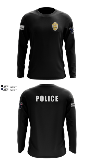 Long Sleeve Performance Shirt, McCordsville Police Department, Police, Teamtime, Team time, sublimation, custom sports apparel, team uniforms, spirit wear, spiritwear, sports uniforms, custom shirts, team store, custom team store, fundraiser sports, apparel fundraiser