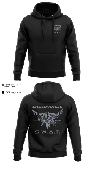 Hoodie, Shelbyville SWAT, Police, Teamtime, Team time, sublimation, custom sports apparel, team uniforms, spirit wear, spiritwear, sports uniforms, custom shirts, team store, custom team store, fundraiser sports, apparel fundraiser