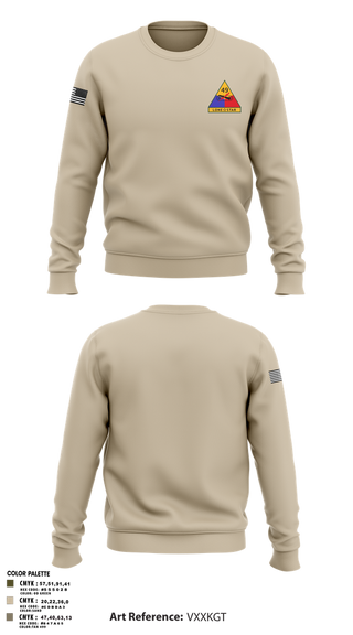 Crew Neck Sweatshirt, 49th Armored, , Teamtime, Team time, sublimation, custom sports apparel, team uniforms, spirit wear, spiritwear, sports uniforms, custom shirts, team store, custom team store, fundraiser sports, apparel fundraiser