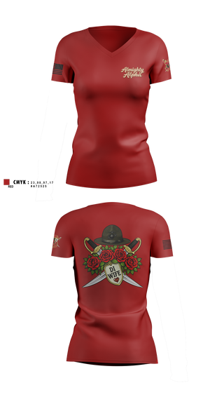 Womens Short Sleeve Vneck Shirt, Alpha company, Marines, Teamtime, Team time, sublimation, custom sports apparel, team uniforms, spirit wear, spiritwear, sports uniforms, custom shirts, team store, custom team store, fundraiser sports, apparel fundraiser
