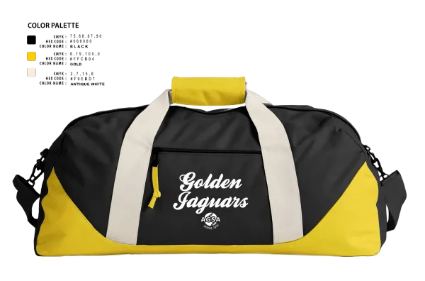 Duffle Bag, Golden Jaguars Softball, Softball, Teamtime, Team time, sublimation, custom sports apparel, team uniforms, spirit wear, spiritwear, sports uniforms, custom shirts, team store, custom team store, fundraiser sports, apparel fundraiser
